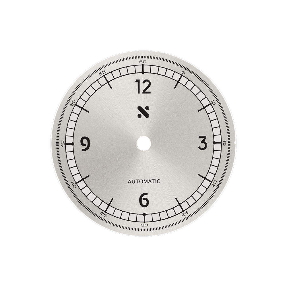 Namoki 108 Sector Sunburst Silver — Dial