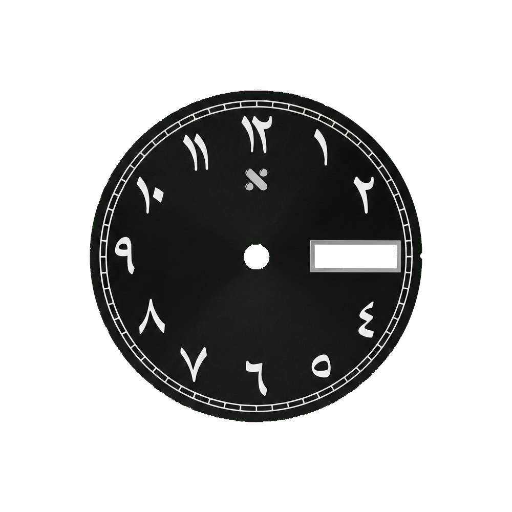 Namoki Arabic Black Finish: Day-Date Dial