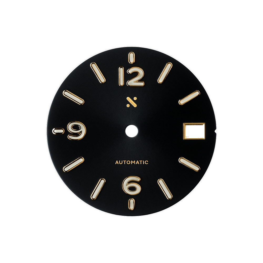 Namoki B&R Pilot Black/Gold — Dial