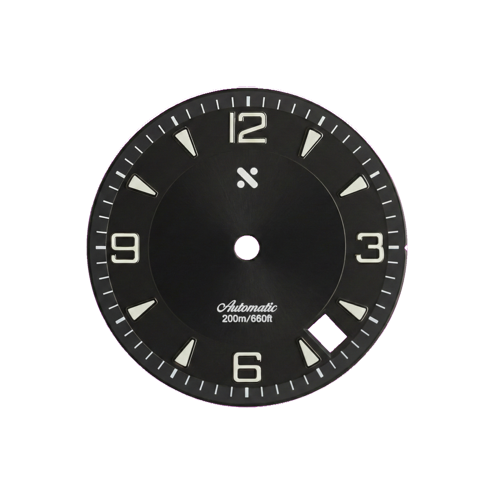 Namoki Fathoms Black/Silver — Dial