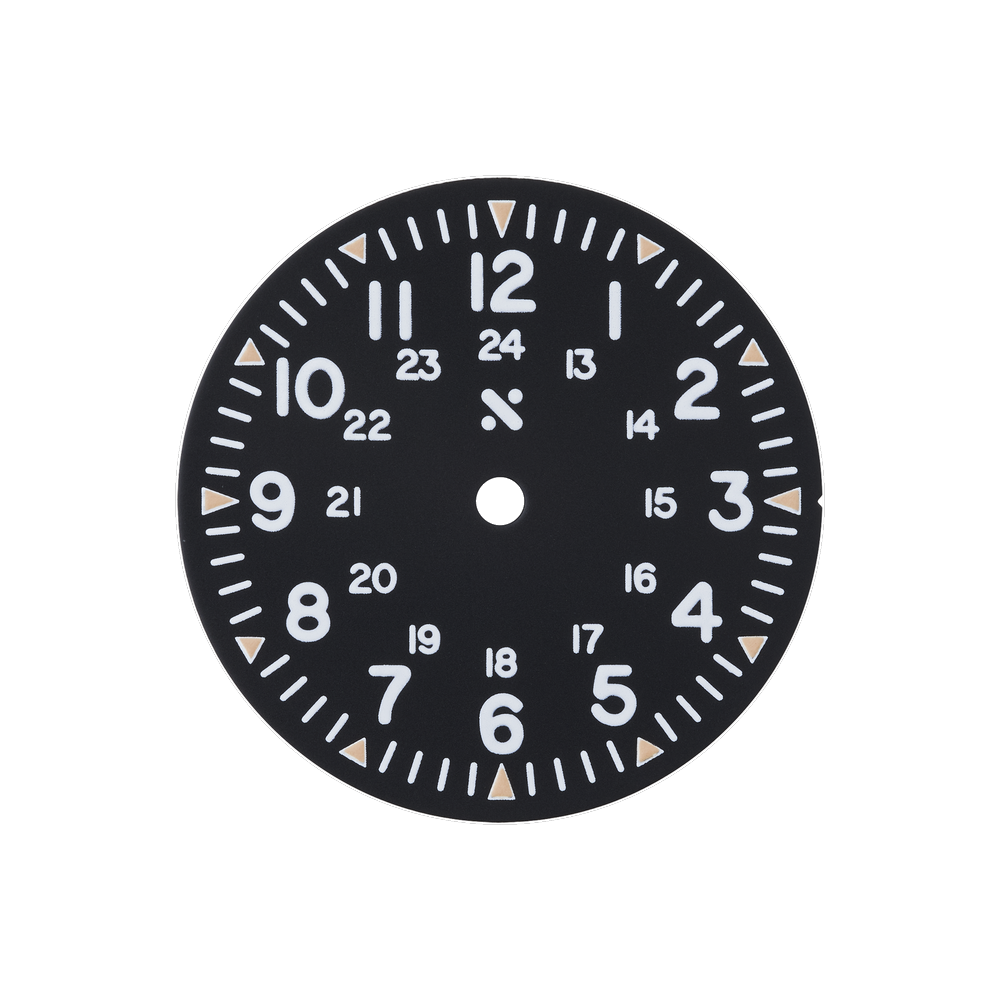 Namoki Khaki Field Black — Dial