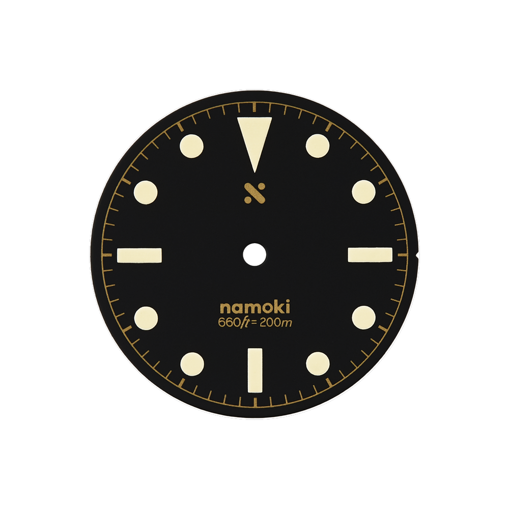 Namoki Vintage Gilt Divemaster — Dial