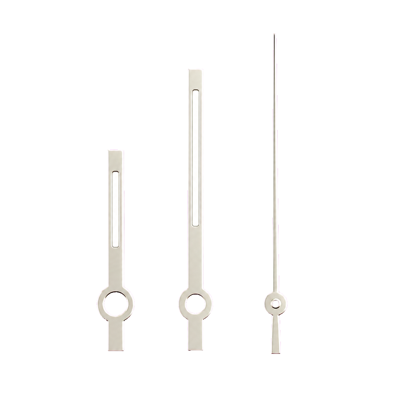 Baton Hands - Polished Silver (President Edition)