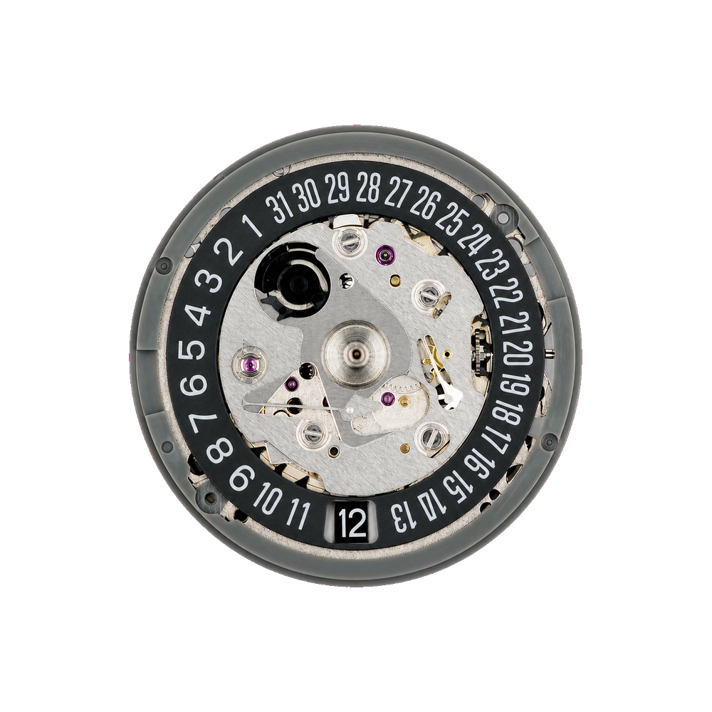 Lucius Atelier Seiko (TMI) NH35 Automatic Movement - Date @ 6H (Black) — Movement