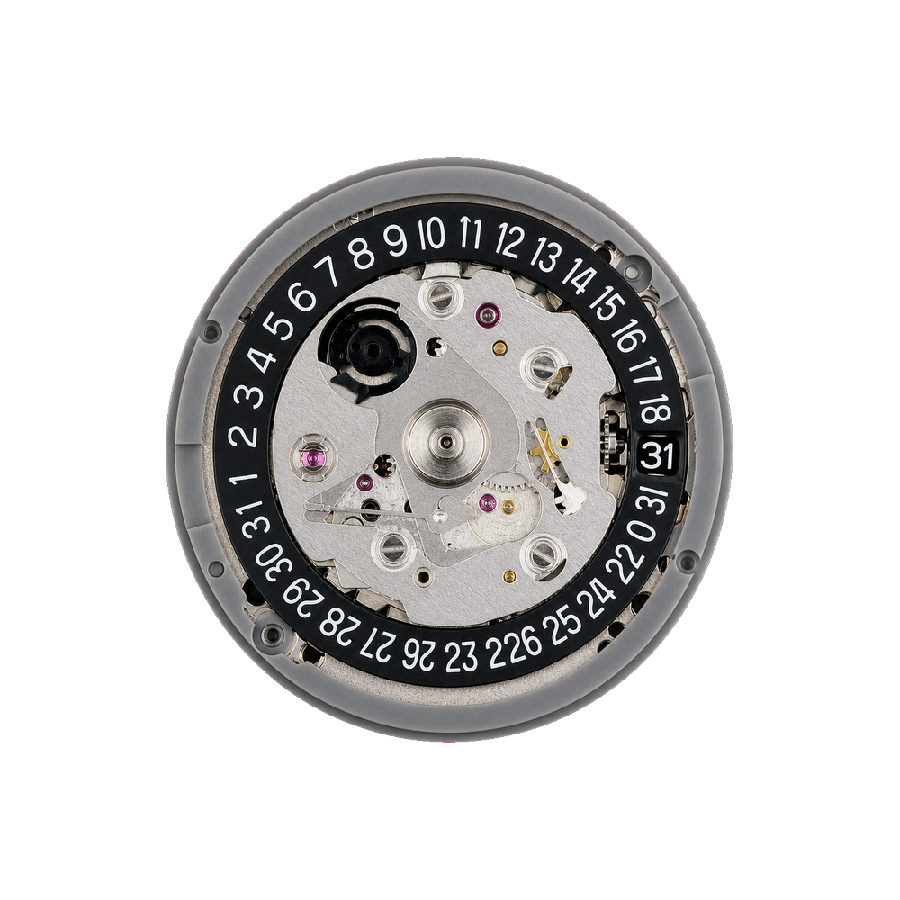 Lucius Atelier Seiko (TMI) NH35 Automatic Movement - Date (Black) — Movement