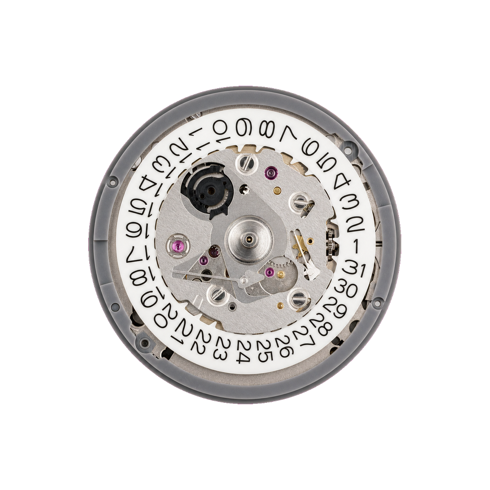 Lucius Atelier Seiko (TMI) NH35 Automatic Movement - Date (White) — Movement