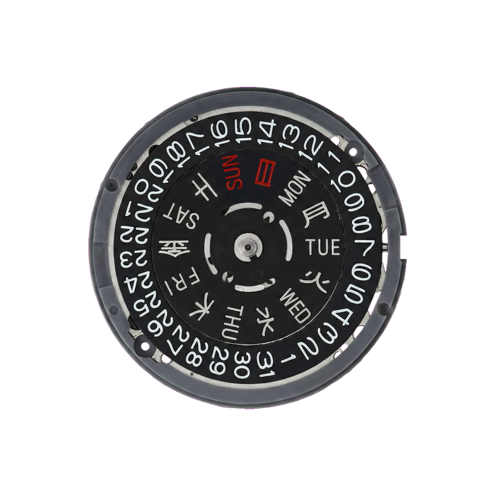 Namoki Seiko (SII/TMI) NH36 Automatic Movement (Kanji Black) — Movement