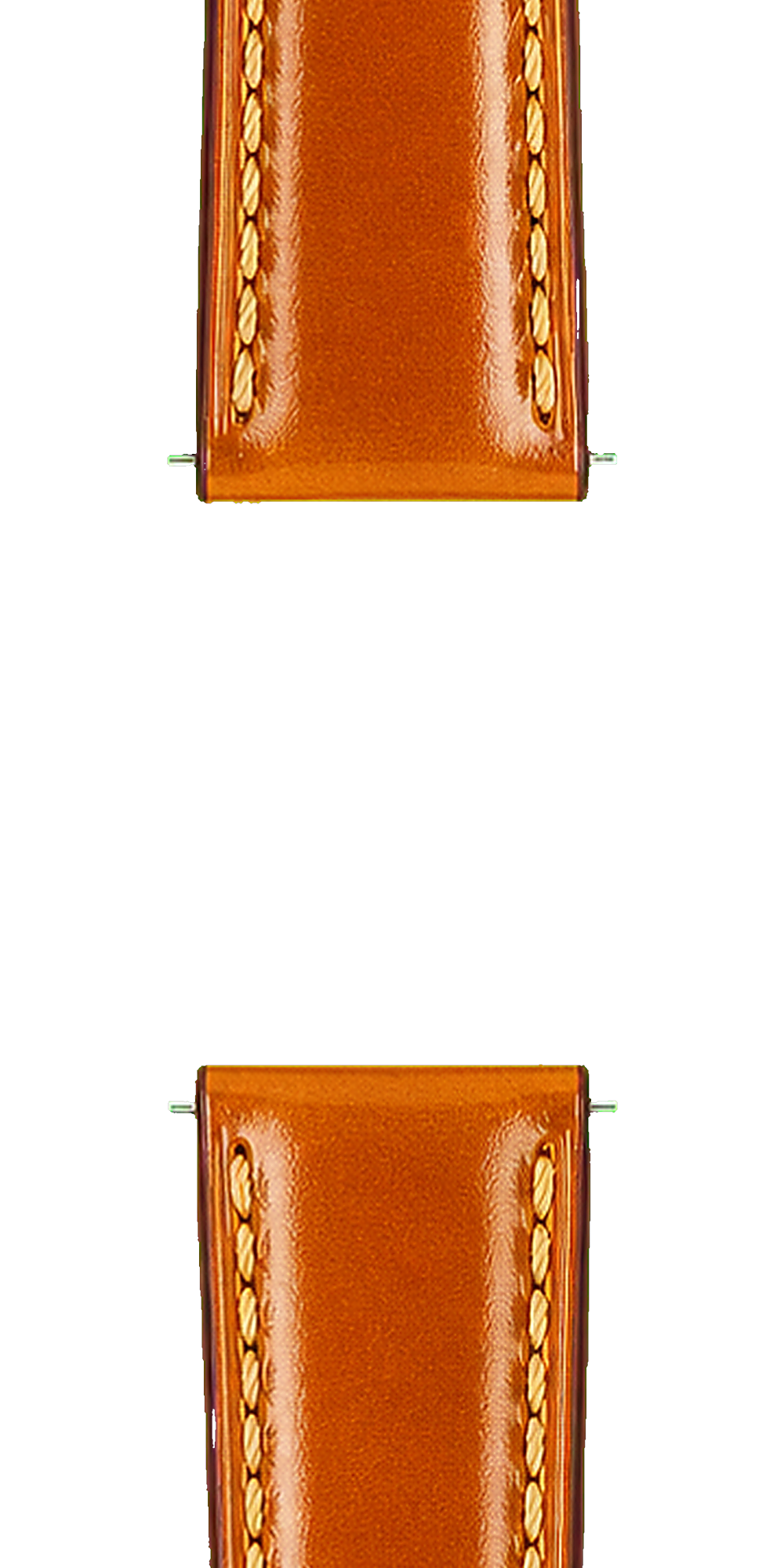 Lucius Atelier Shell Cordovan Leather Strap 20/16mm [Cognac, Full Stitch] — Strap